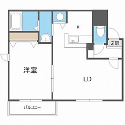 ハイムコンフォルト 1LDKの間取図画像