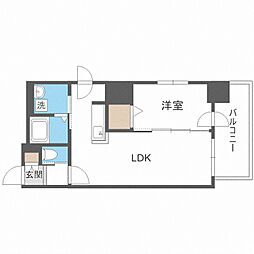 アルファスクエア北15条 1LDKの間取図画像
