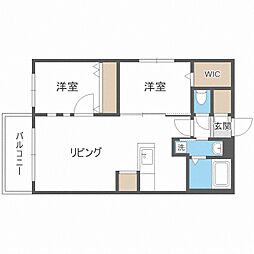 REGINAN22 2LDKの間取図画像