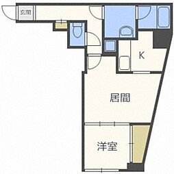 クレア北24条 1LDKの間取図画像