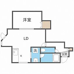 ジュワ・ヴニール 1LDKの間取図画像
