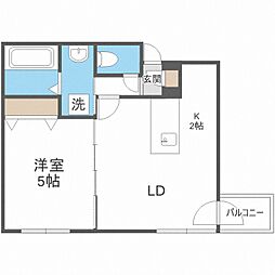 リュクス円山公園大通西22 1LDKの間取図画像