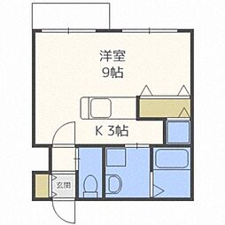 スペチアーレ札幌 1Kの間取図画像