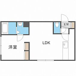 リベルタ福住 1LDKの間取図画像