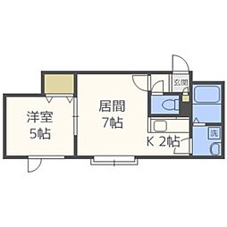 ウィステリア菊水元町 1LDKの間取図画像