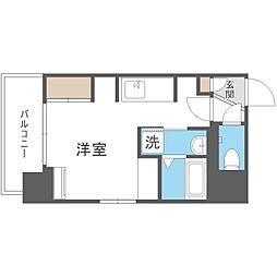 Aster13 1Kの間取図画像