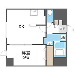 パークヒルズ北円山 1LDKの間取図画像