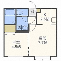 ノラヴェール 1LDKの間取図画像