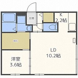 effortN8 1LDKの間取図画像