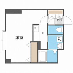 K'SStageAsahimachi 1Kの間取図画像