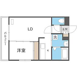エスプランドル 1LDKの間取図画像
