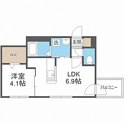 GriGG 1LDKの間取図画像