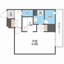 グランカーサ裏参道 1Kの間取図画像