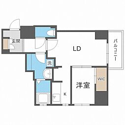 レガロ札幌ステーション 1LDKの間取図画像