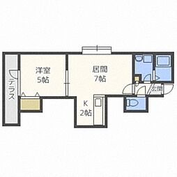 プラザ元町 1LDKの間取図画像