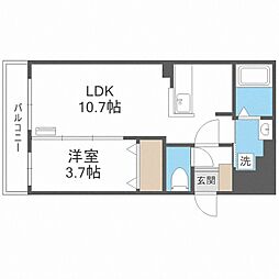 マルシェ八軒 1LDKの間取図画像