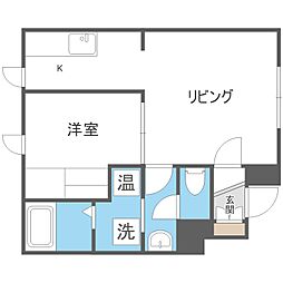 ロイウッド72 1LDKの間取図画像