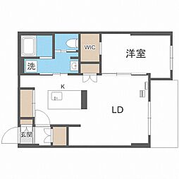 R-finoN17 1LDKの間取図画像