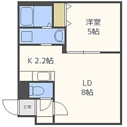 リッツグランデ大通り 1LDKの間取図画像