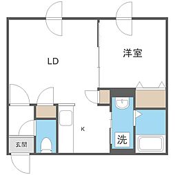 札幌市中央区南三条西12丁目マンション 1LDKの間取図画像
