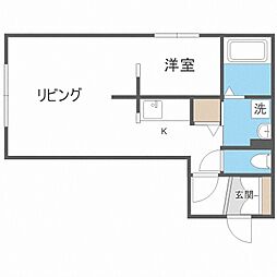 Nord33 1DKの間取図画像