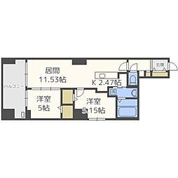 MODENAFINEST 2LDKの間取図画像