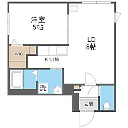 TerraceHibiki 1LDKの間取図画像
