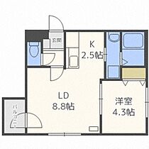 北海道札幌市西区二十四軒三条2丁目（賃貸マンション1LDK・4階・34.58㎡） その2