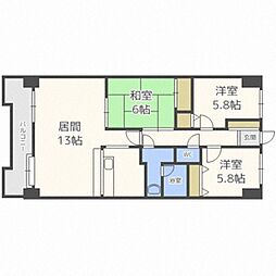 THERESIDENCEPARKODORIKOEN 3LDKの間取図画像