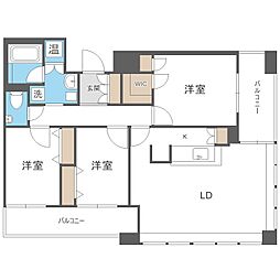 ラフィネタワー札幌南3条 3LDKの間取図画像