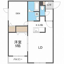 リバーサイドワイズ 2LDKの間取図画像