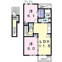 香川県丸亀市綾歌町岡田上（賃貸アパート2LDK・2階・56.17㎡） その2