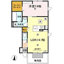 香川県高松市上林町（賃貸アパート1LDK・1階・50.71㎡） その2