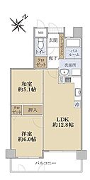プリオーレ芦屋 2LDKの間取図画像