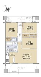 グランファースト千里桃山台2号棟 3LDKの間取図画像