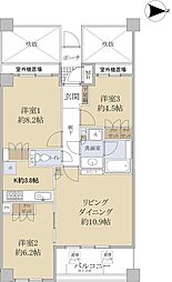 ステイツ西宮門戸学院通り 3LDKの間取図画像