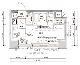 愛知県名古屋市千種区豊年町（賃貸マンション1K・2階・23.08㎡） その2