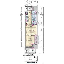 名古屋市営桜通線 高岳駅 徒歩7分の賃貸マンション 8階1DKの間取り