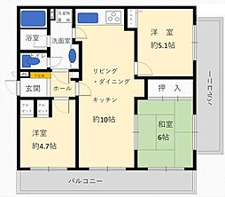 須磨コープ野村潮見台ハイツ 3LDKの間取図画像