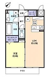 八千代の杜　ノースヒルＬ 1階1LDKの間取り