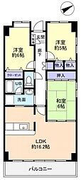 エクシード八千代中央 2階3LDKの間取り