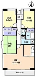 カーサグランデ緑が丘 3LDKの間取図画像