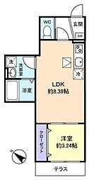 AJ八千代緑が丘 1LDKの間取図画像