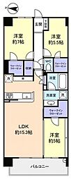 シティテラス八千代緑が丘ブリーズコートE棟 3LDKの間取図画像