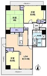八千代ゆりのき台プラザシティ4号棟 3LDKの間取図画像