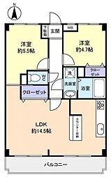間取図画像 2LDK