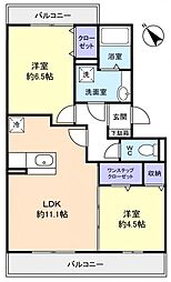 ロイヤルコートC 2LDKの間取図画像