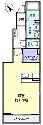 レアル ワンルームの間取図画像