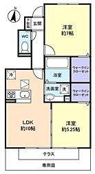 ベルメゾン八千代 2LDKの間取図画像