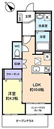 ベルウッド 1LDKの間取図画像